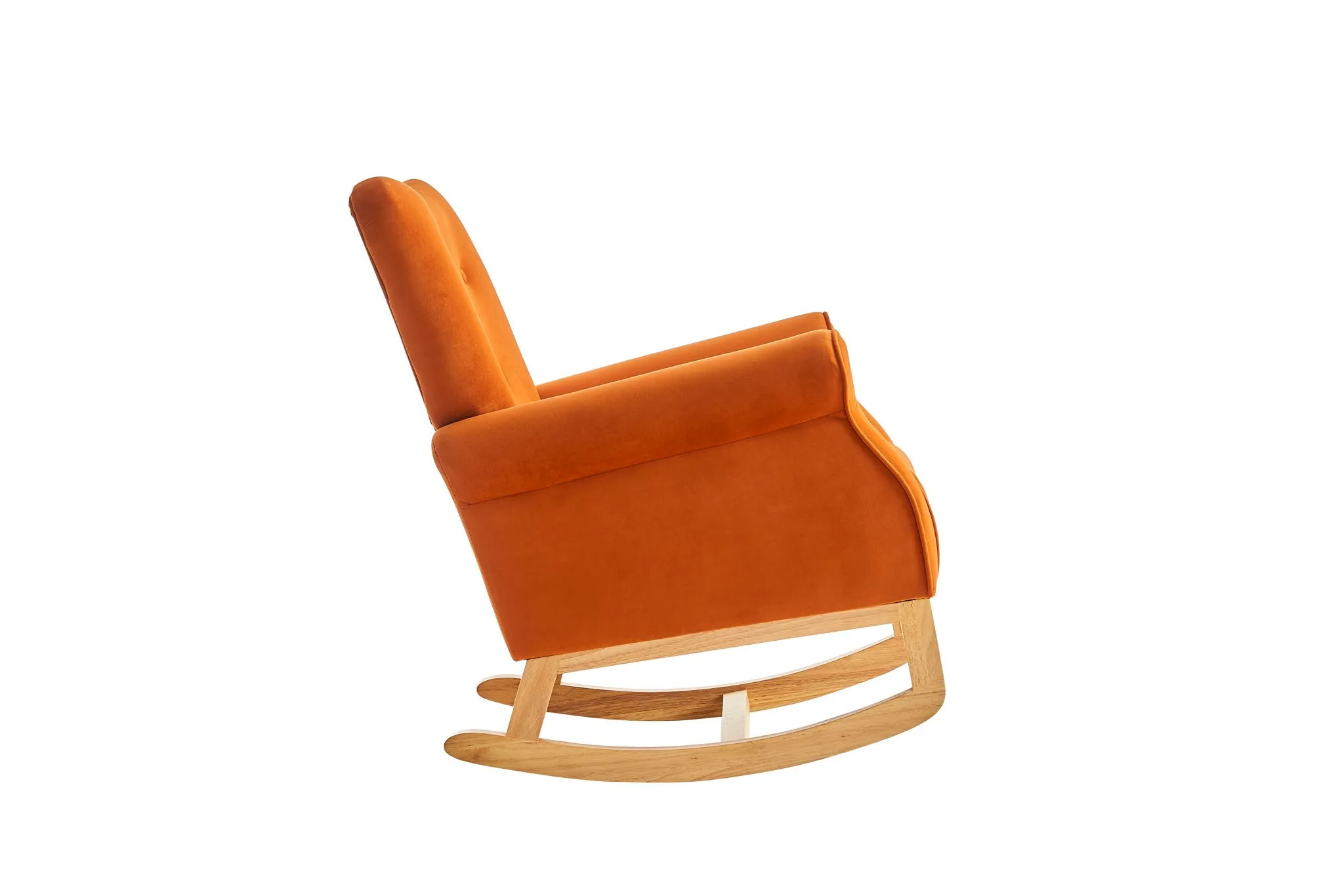 Modern Rocking Chair, Upholstered Accent Chair For Nursery, Small Contemporary Rocke