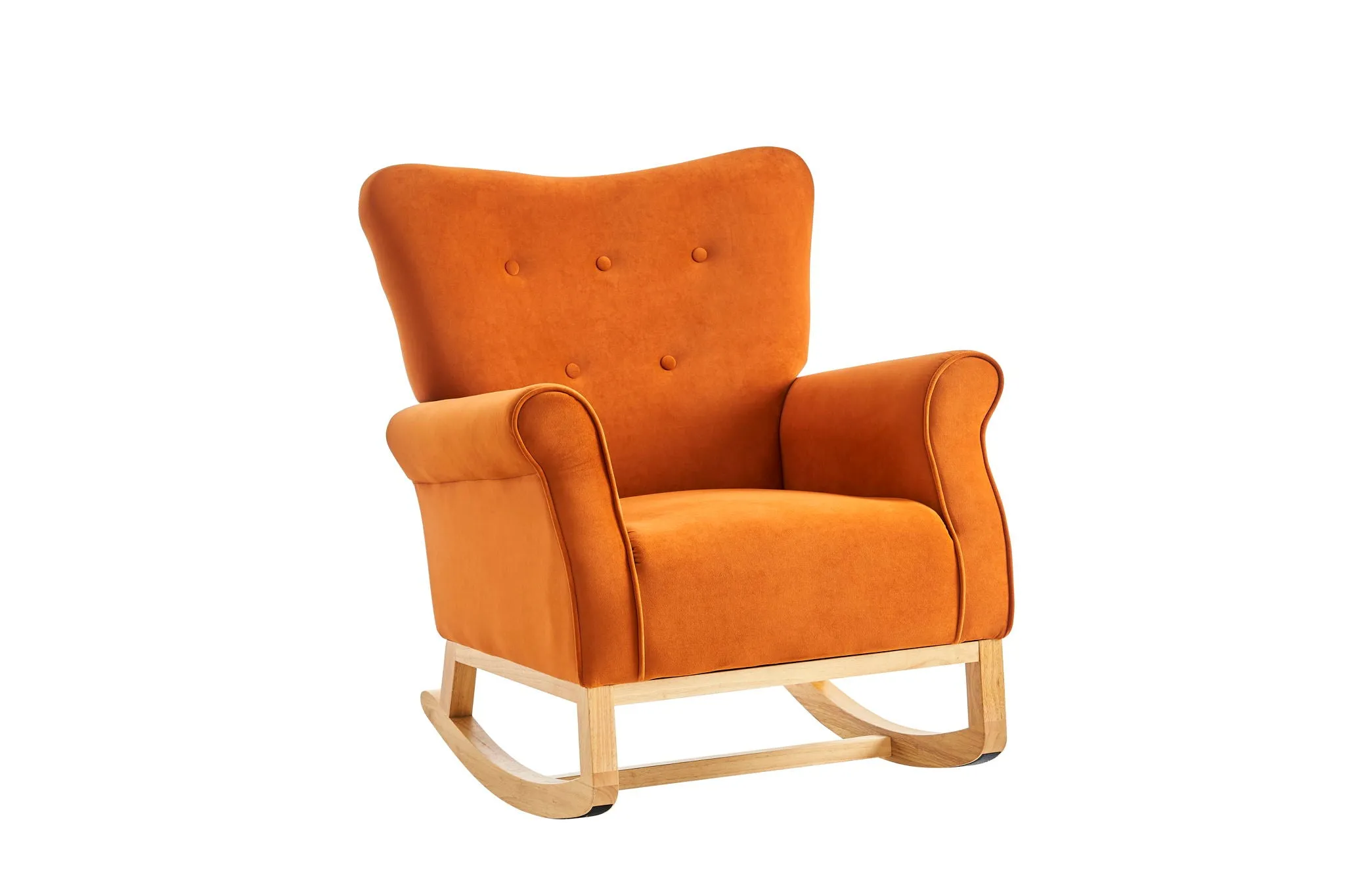 Modern Rocking Chair, Upholstered Accent Chair For Nursery, Small Contemporary Rocke