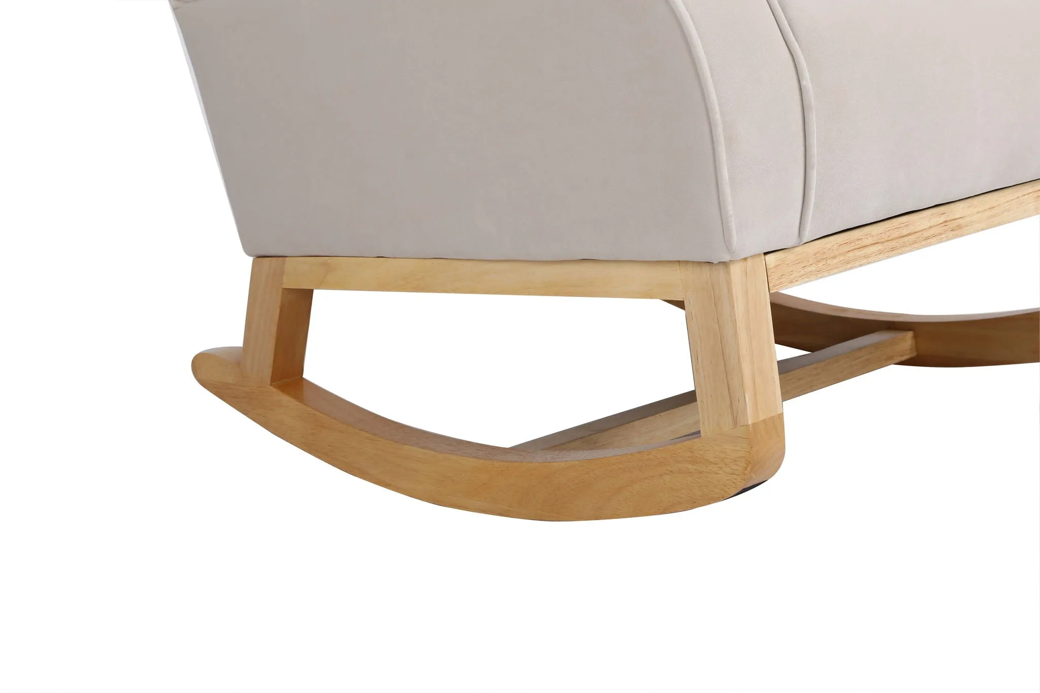 Modern Rocking Chair, Upholstered Accent Chair For Nursery, Small Contemporary Rocke