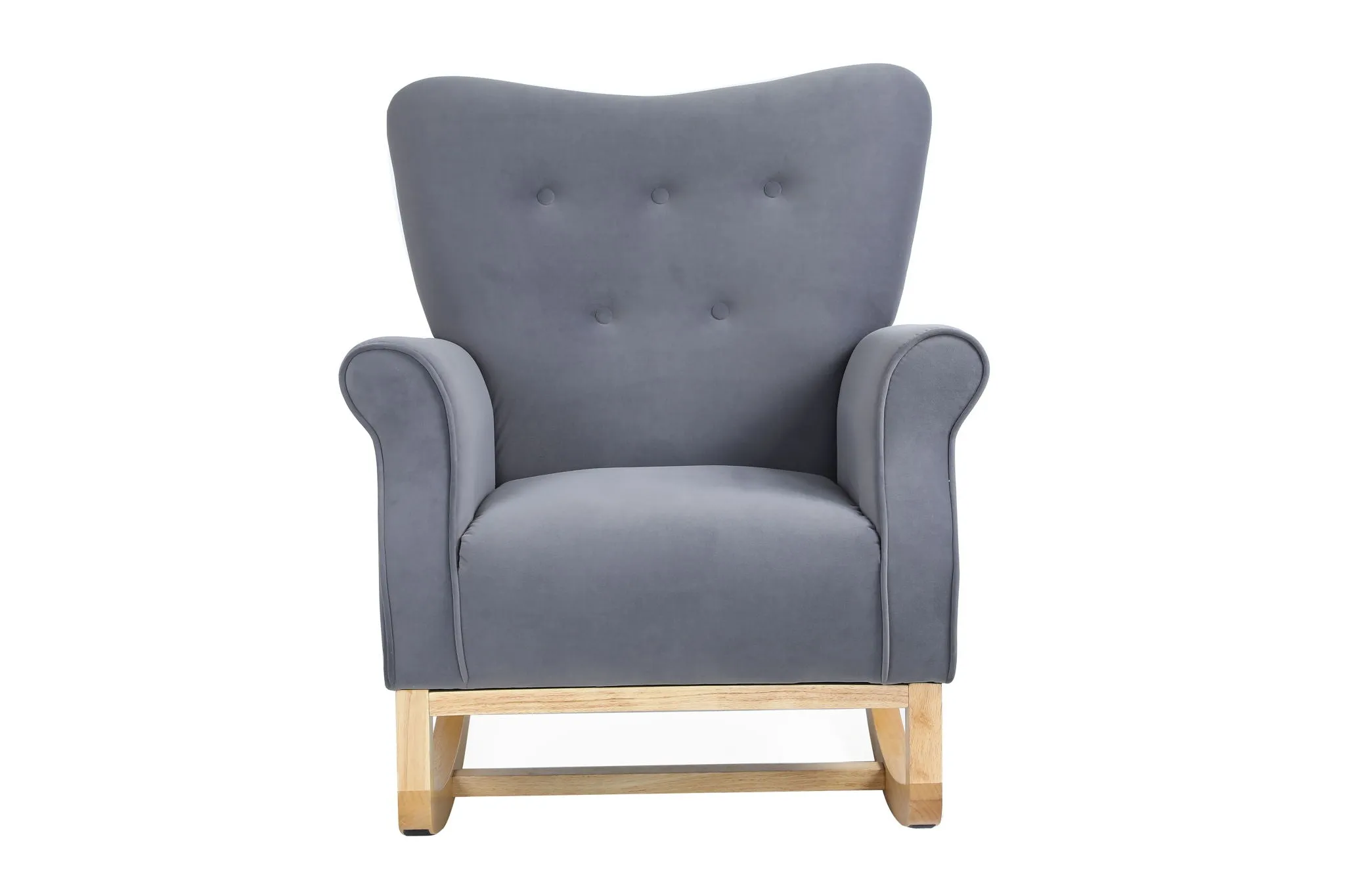 Modern Rocking Chair, Upholstered Accent Chair For Nursery, Small Contemporary Rocke