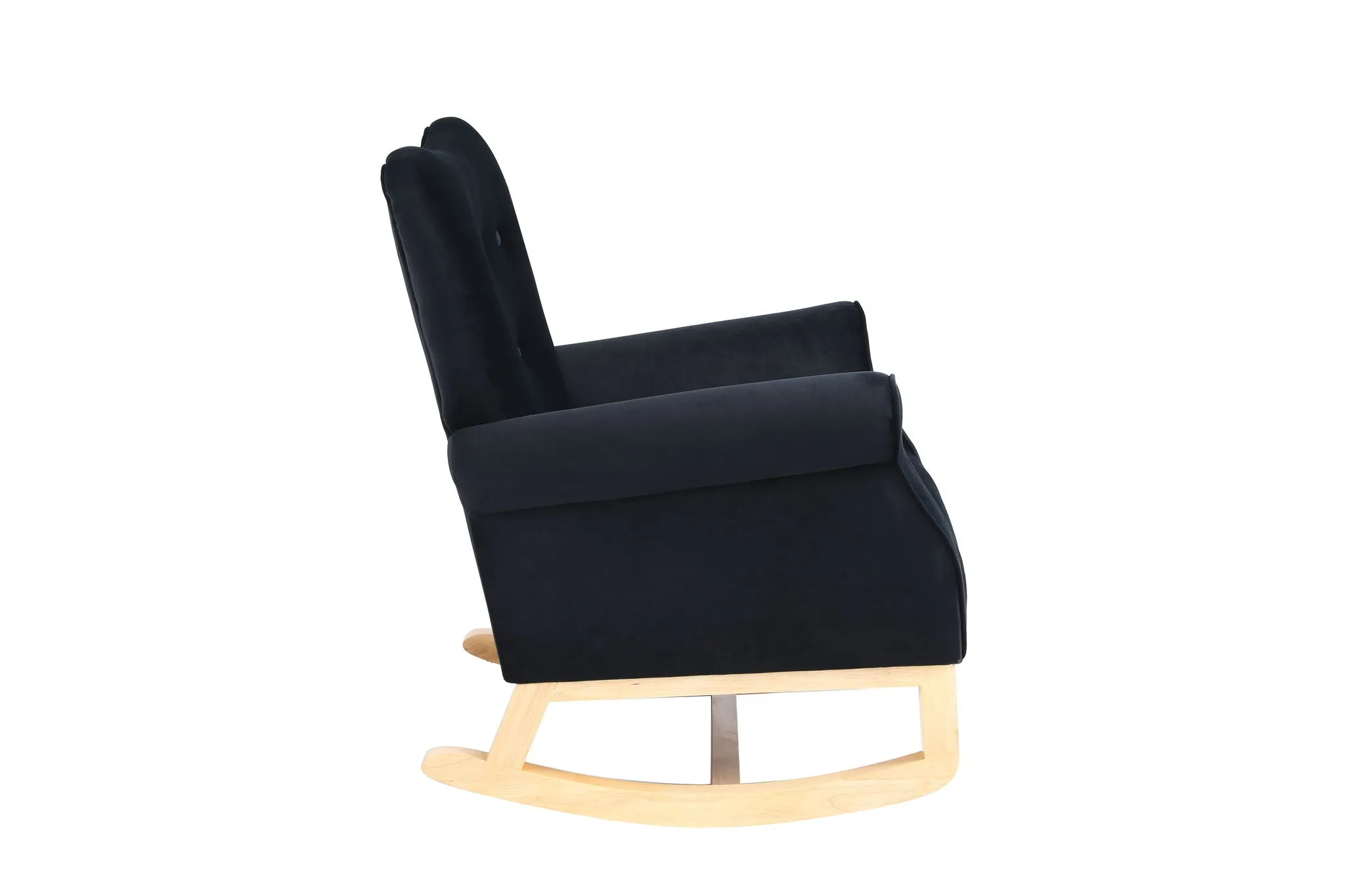 Modern Rocking Chair, Upholstered Accent Chair For Nursery, Small Contemporary Rocke