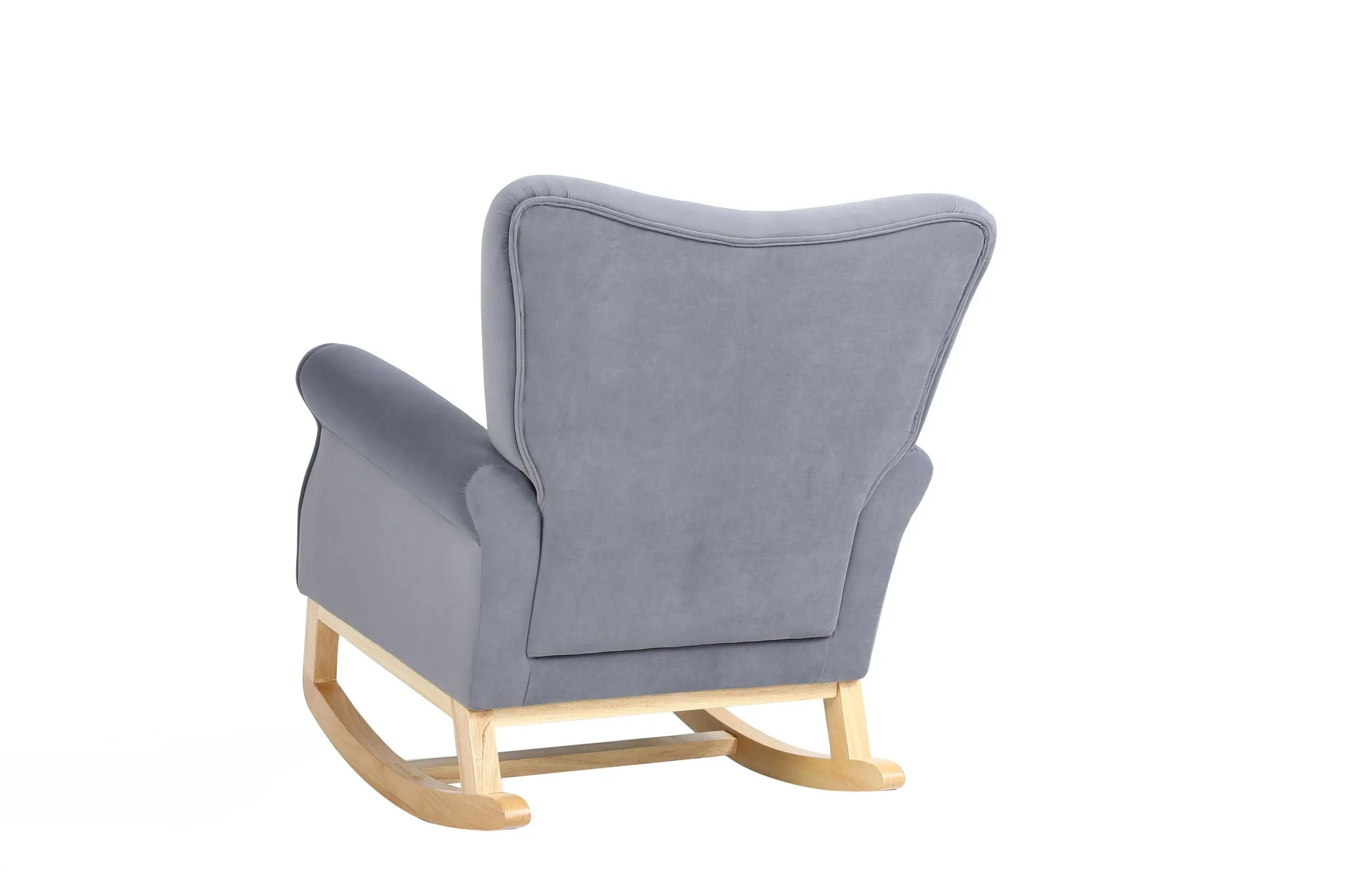 Modern Rocking Chair, Upholstered Accent Chair For Nursery, Small Contemporary Rocke