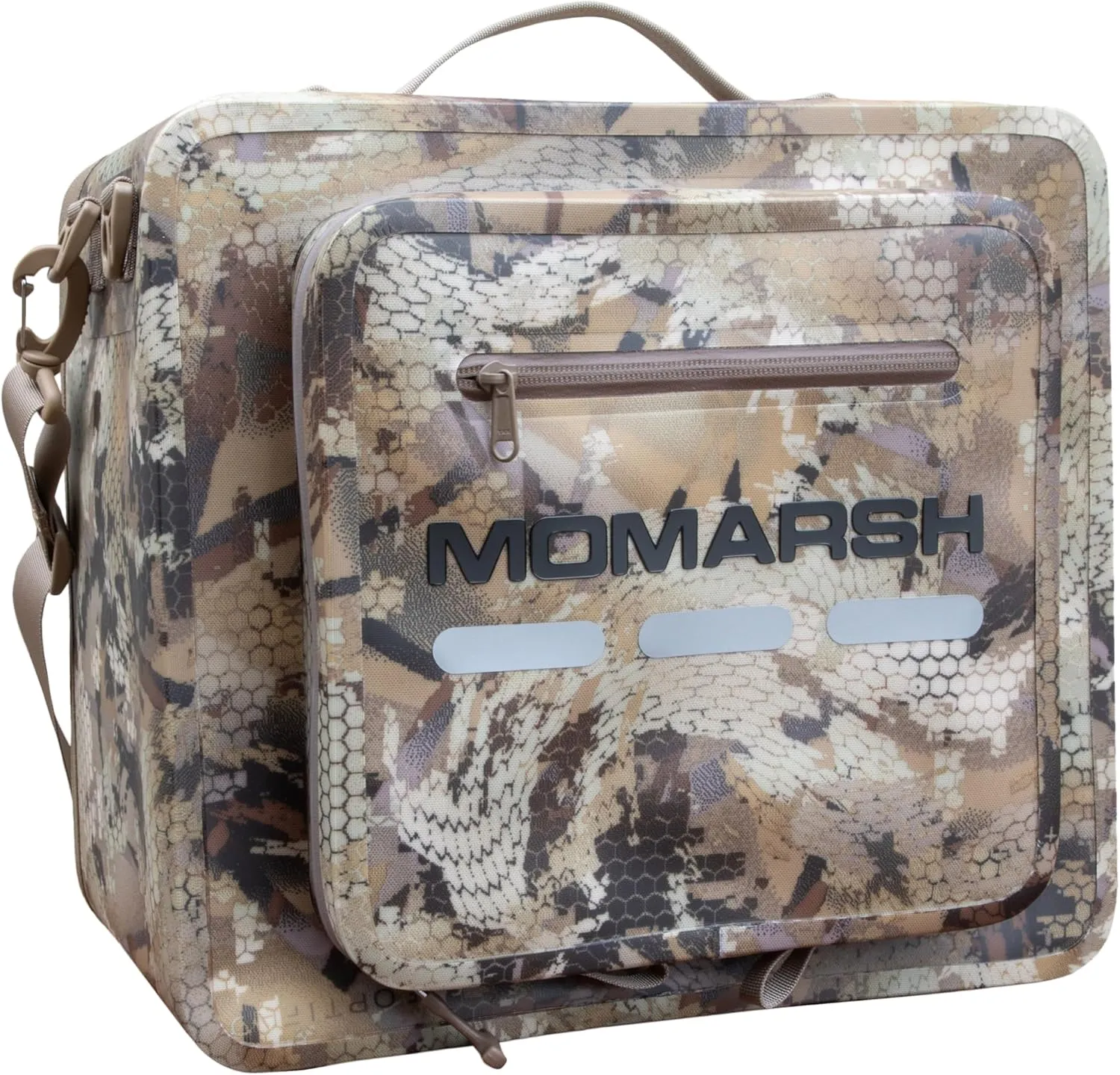 Momarsh Element Water Box | Waterproof Floating Waterfowl Customizable Duck Hunting Blind Bag with Removable Dividers & Exterior Pouch for Storage | Optifade Marsh