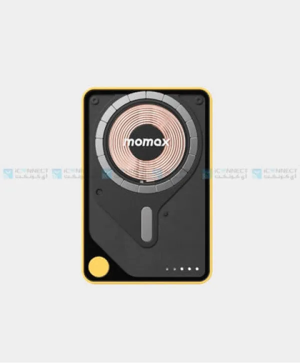 Momax 1-Power X Pro  Magnetic Wireless Power Bank 10000 mAh with Built-In USB-C Cable - Yellow