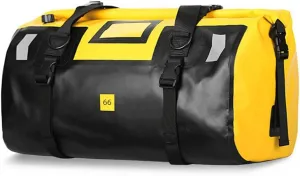 Motorcycle Dry Bag, Large Capacity Waterproof Duffle Bag with Roll Top Closure, Shoulder Straps, Reflective Design (Yellow, 66L), Duffle Bag