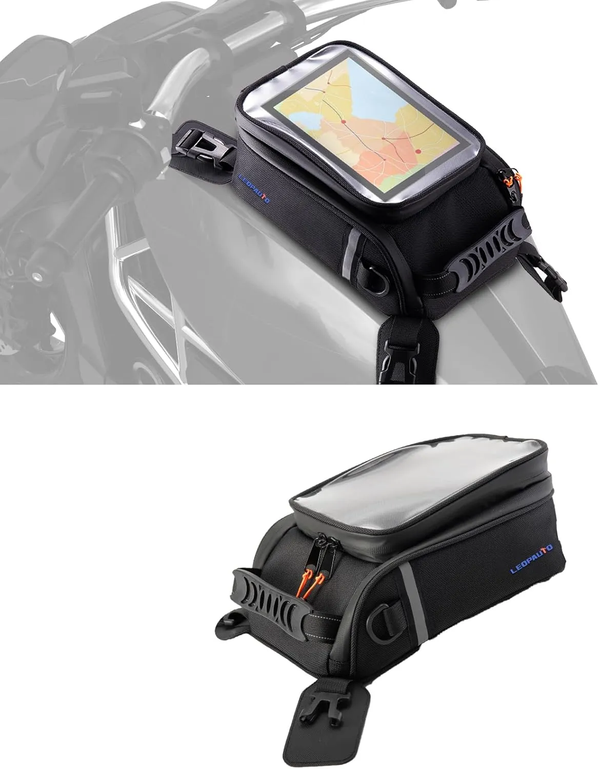 Motorcycle Tank Bag,Large Capacity Motorcycle Tank Bag with Clear Top Pocket for Everyday Riding