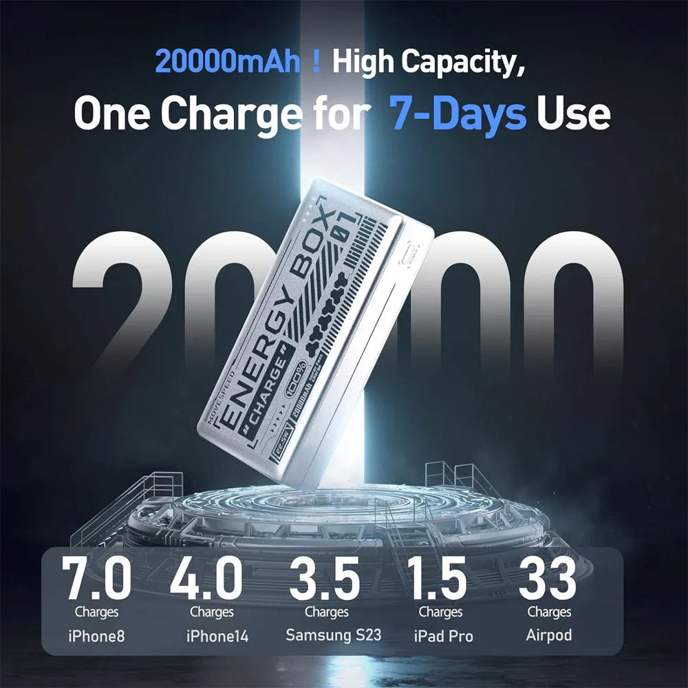 Movespeed High-Capacity Power Bank Space Silver 20000mAh 22.5W