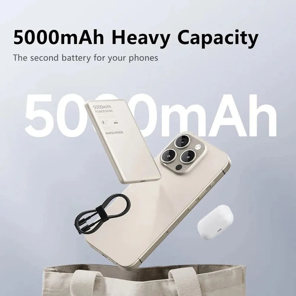 Movespeed S05 Ultra-Thin Magnetic Power Bank 5000mAh PD20W - Deep Space Gray