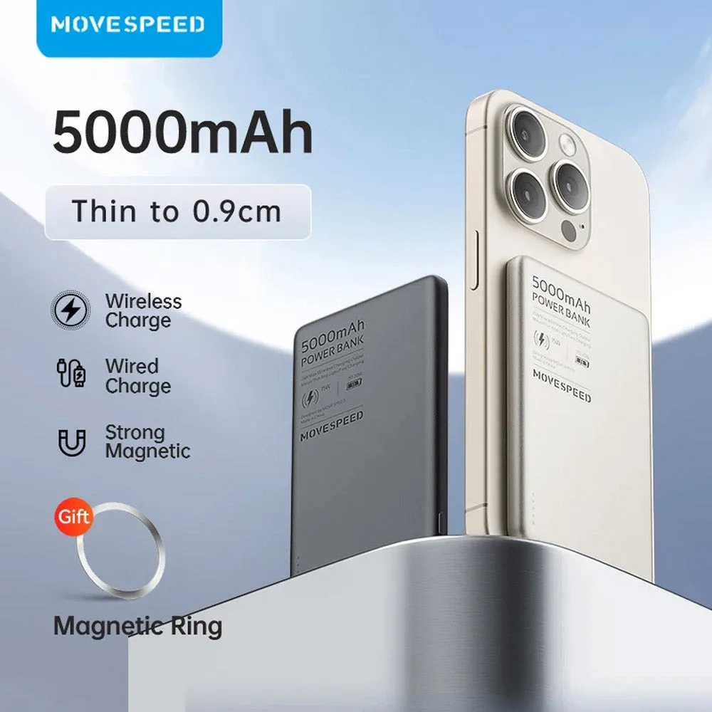 Movespeed S05 Ultra-Thin Magnetic Power Bank 5000mAh PD20W - Deep Space Gray