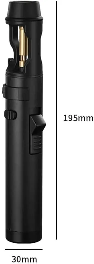 Multifunctional Butane Blowtorch Lighter, Windproof Jet Flame, with Bottle Opener Design, Refillable, Suitable for Outdoor, Kitchen (Black)(White)