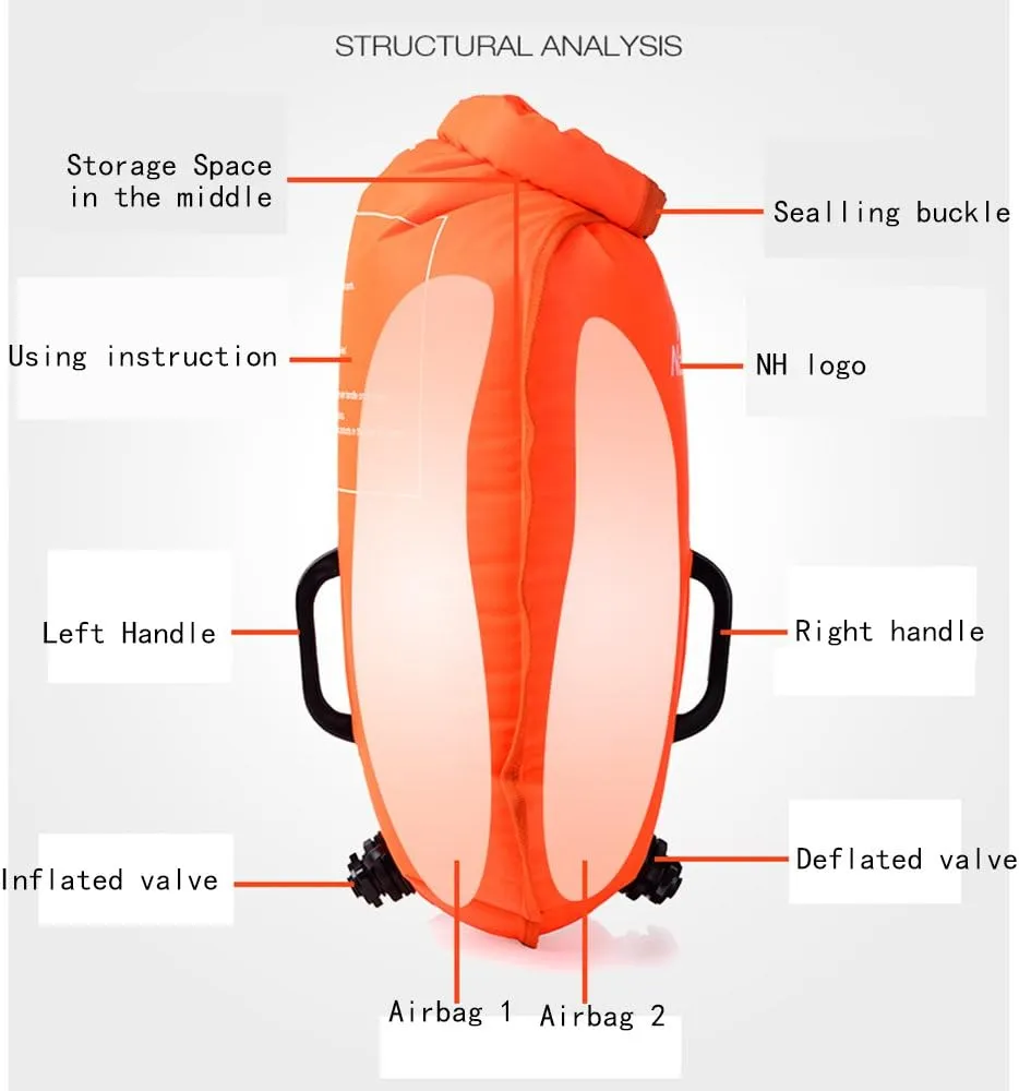 Naturehike Swim Buoy Swimming Tow Difting Bag Dry Bag Water Sport Storage Bag