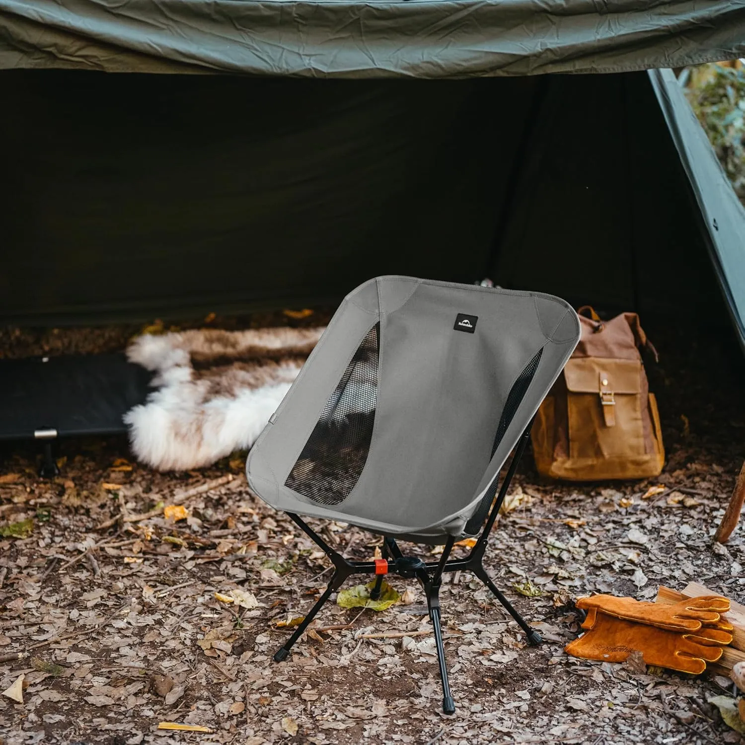 Naturehike YL01 Snap Camping Chair, Portable Backpacking Chair with Storage Bag, Lightweight & Compact Folding Camp Chair