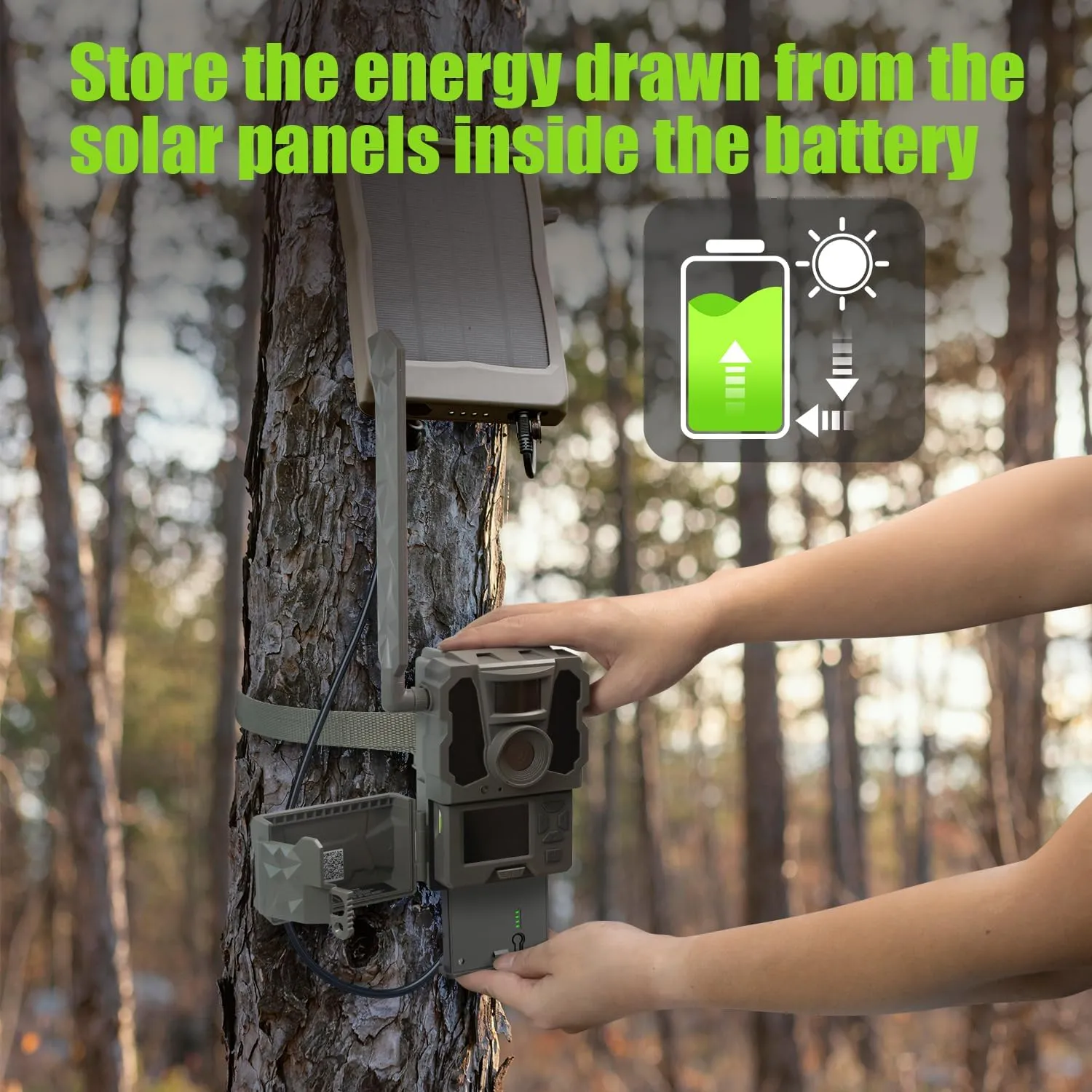 New Battery Pack for Reveal Camera X Gen 3.0, Pro 3.0 𝐔𝐩𝐠𝐫𝐚𝐝𝐞𝐝 Enhanced Solar Charging Battery Compatible with Reveal Hunting Trail Camera X Gen 3.0, Pro 3.0, X, X Pro, X Gen 2.0, XB, SK