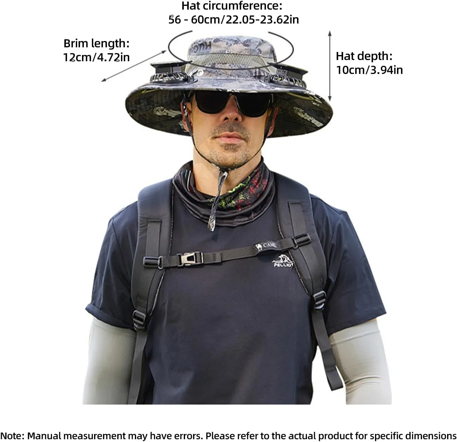 New Solar Fan Hat Sun Fishing Hat for Men Women with Solar Powered Panel Fans Built in Hiking Hats