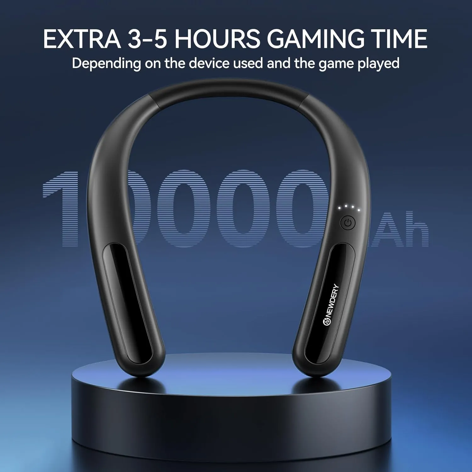 NEWDERY Battery Pack for Meta Quest 3S/3, 10000mAh Hanging Neck Power Bank for Extra 3-5H Playtime, PD Fast Charger for VR Oculus Quest 3S/3/2/1/Pro, Pico 4, HTC Vive, PSVR 2 - Black