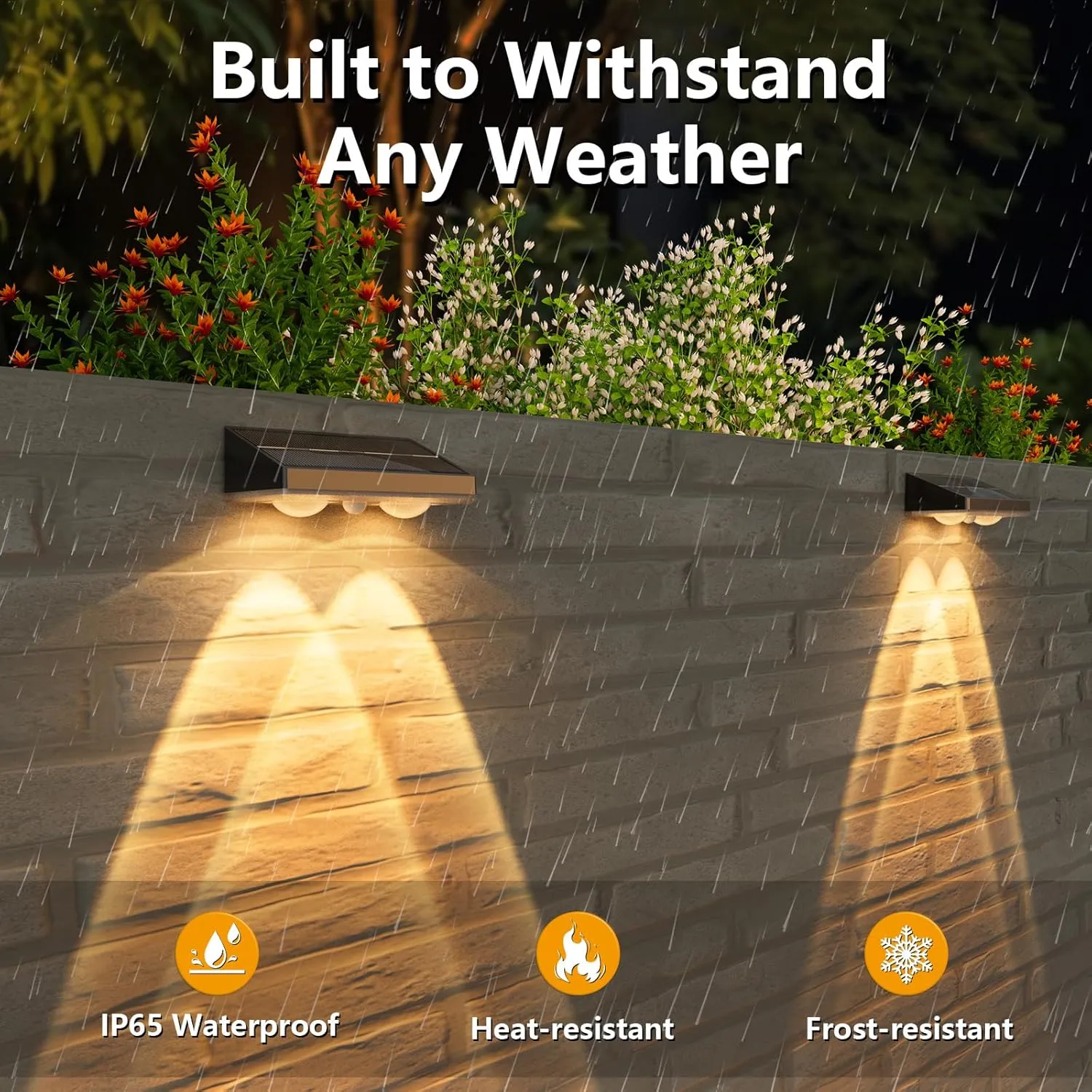 NIORSUN Solar Fence Lights,12 Pack Solars Deck Light,Warm White Color,Outdoor Bulb Waterproof Led IP65,Power Patio Lamp with Lenses for Outside/Backyard/Railing/Yard(Black)
