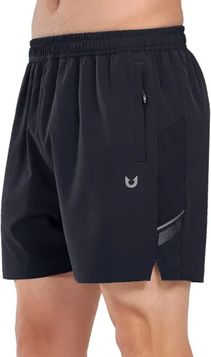 NORTHYARD Men's Athletic Running Shorts 5" Quick Dry Lightweight with Zip Pockets Gym Workout Active