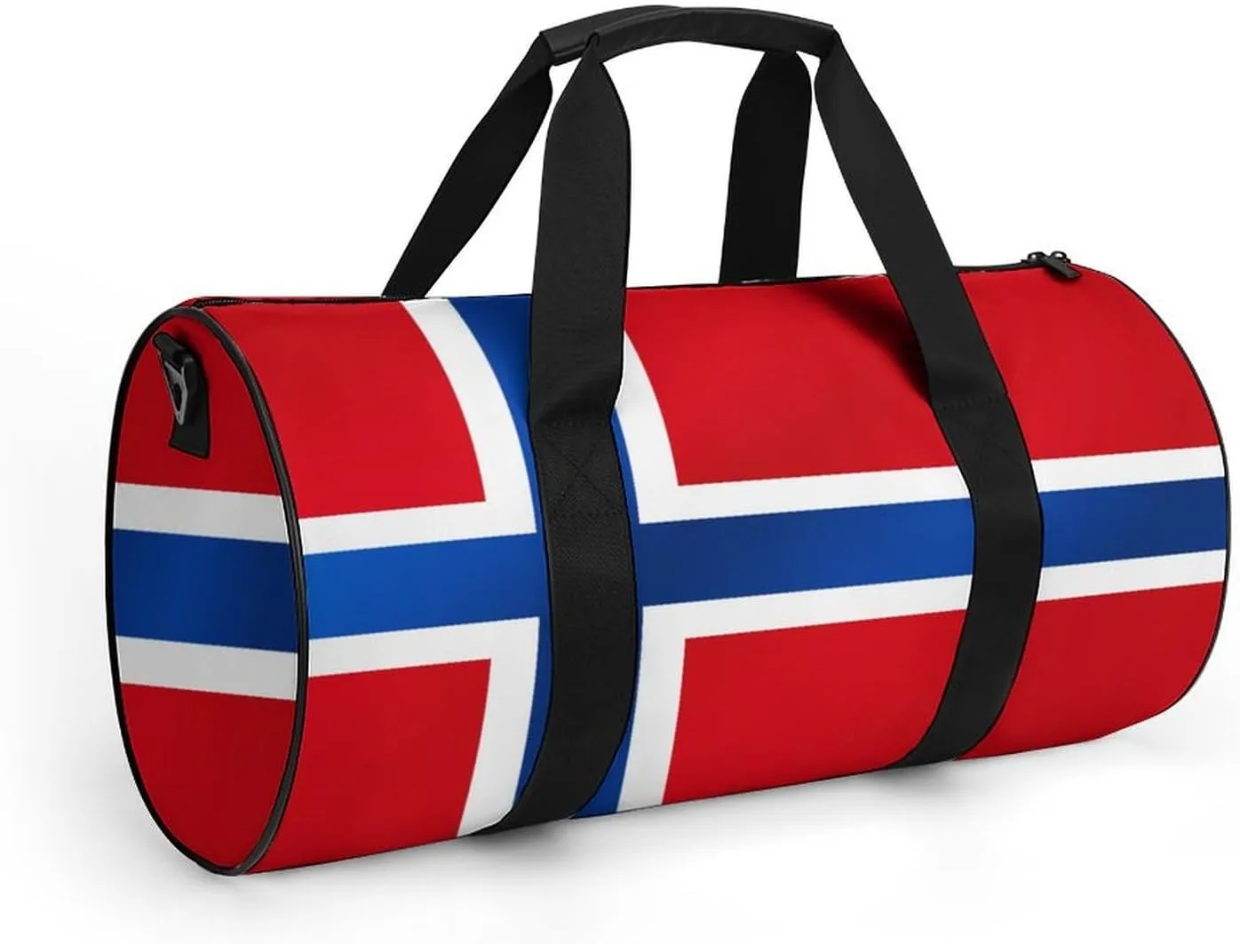 Norway Flag Sports Duffel Bag for Boys Girls with Dry Wet Separation Overnight Gym Bag