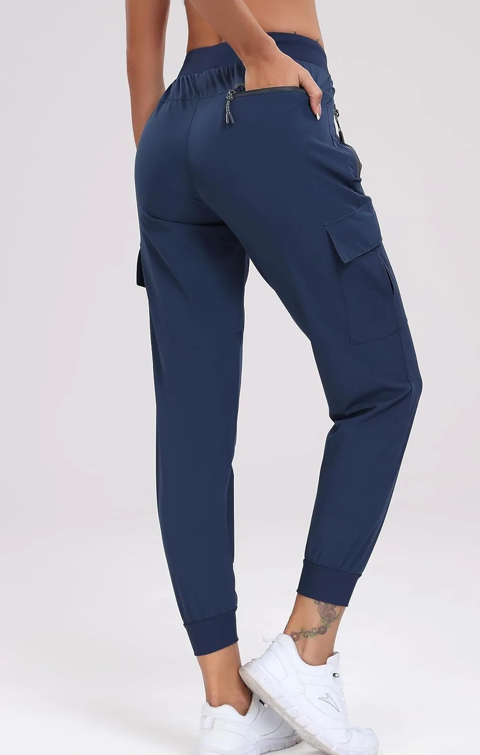 Oalka Women's Cargo Hiking Pants Lightweight Travel Pockets Joggers Quick Dry