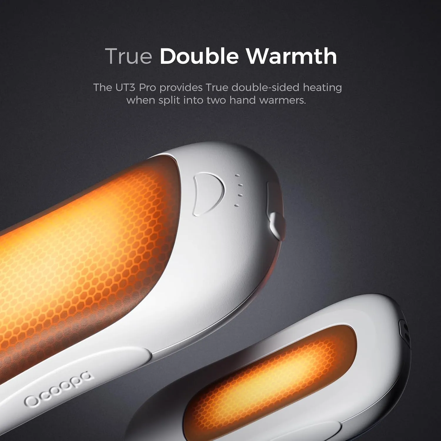 OCOOPA Magnetic Rechargeable Hand Warmers, True Double Warmth Handwarmers 10000mAh, Up to 15 Hours, Max 136℉, Electric Heater, for Men, Women, Golf/Hunting/Camping/Cold Weather, UT3 PRO