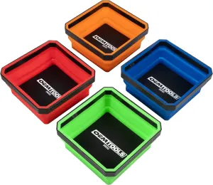 OEMTOOLS 26052 Magnetic Tray, Collapsible Magnetic Screw Holder, 4-Pack, Automotive Tool Storage