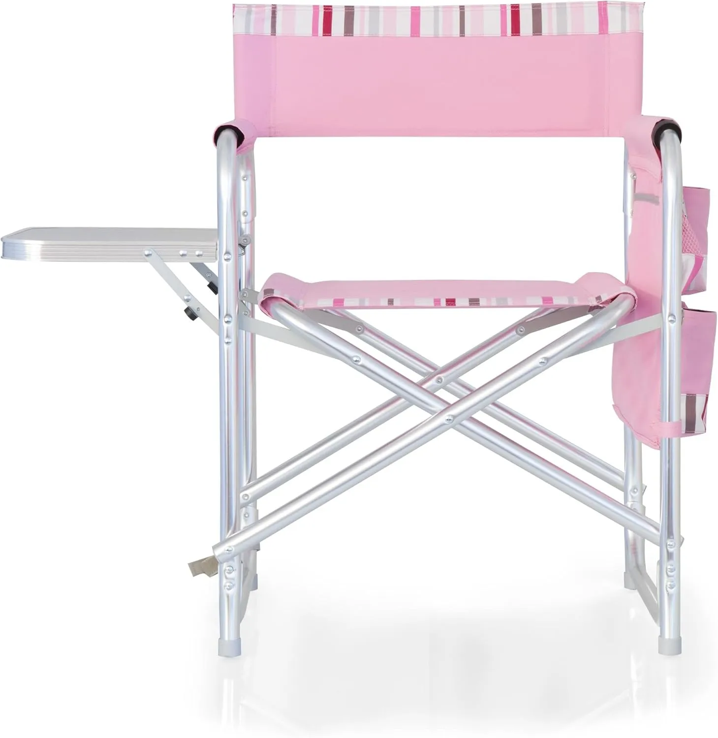 ONIVA - a Picnic Time brand - Sports Chair with Side Table, Beach Chair, Camp Chair for Adults, (Pink)