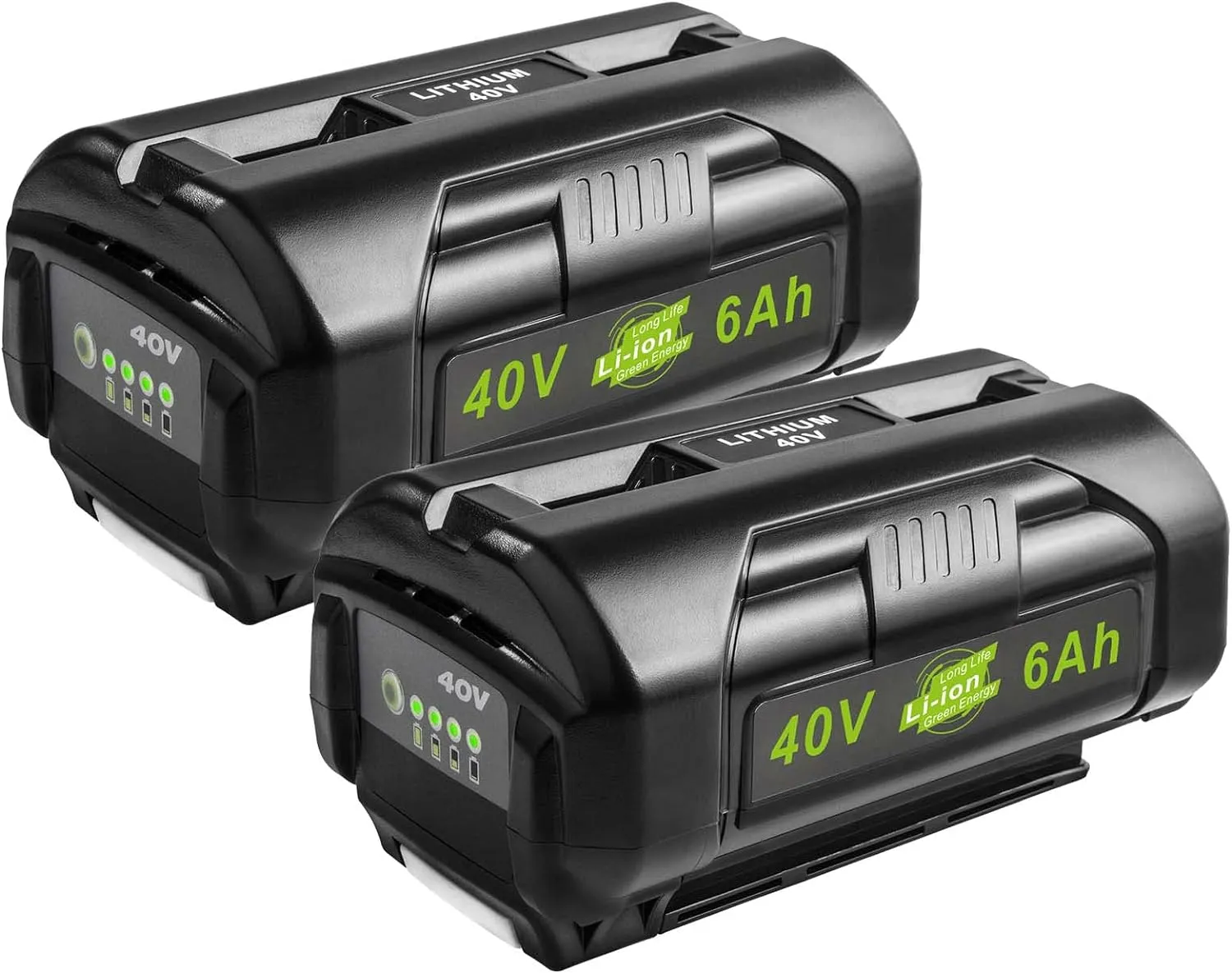 OP4060 40V 6000mAh Lithium Battery Replacement for All Ryobi 40-Volt Power Tools OP4015 OP4026 OP40201 OP40261 OP4030 OP4040 OP40401 OP4050 OP40501 OP4050A OP40601 OP4060A RY40200 RY40403 （2 Pack）