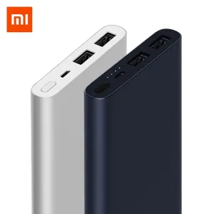 Original 10000mAh Xiaomi Power Bank 2 Quick Charge Powerbank Dual-USB Portable Aluminium Fast Charging Mi Power External Battery