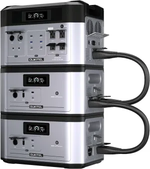 OUKITEL 6144Wh Portable Power Station: BP2000 with 2x B2000 Extra Battery, Solar Generator with 5 x 2200W AC Outlets, LiFePO4 Battery Backup for Home, Camping, Emergencies, RVs (Solar Panel Optional)