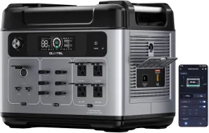 OUKITEL P2001 Plus 2400W Solar Generator, 2048Wh Solar Power Station (Peak 4800W) with 13 Outlets, 1800W Fast Charging, APP Control LiFePO4 Battery for Home Backup, Outdoors Camping, Emergency, RV