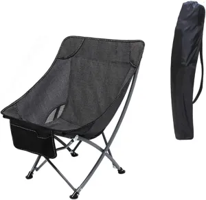 Outdoor Camp Chairs, Portable Folding Chair with Mesh Side Pocket Backrest Stool Camping Backpacking Chair for Fishing Beach Travel Picnic Lawn Chairs Adults(G)