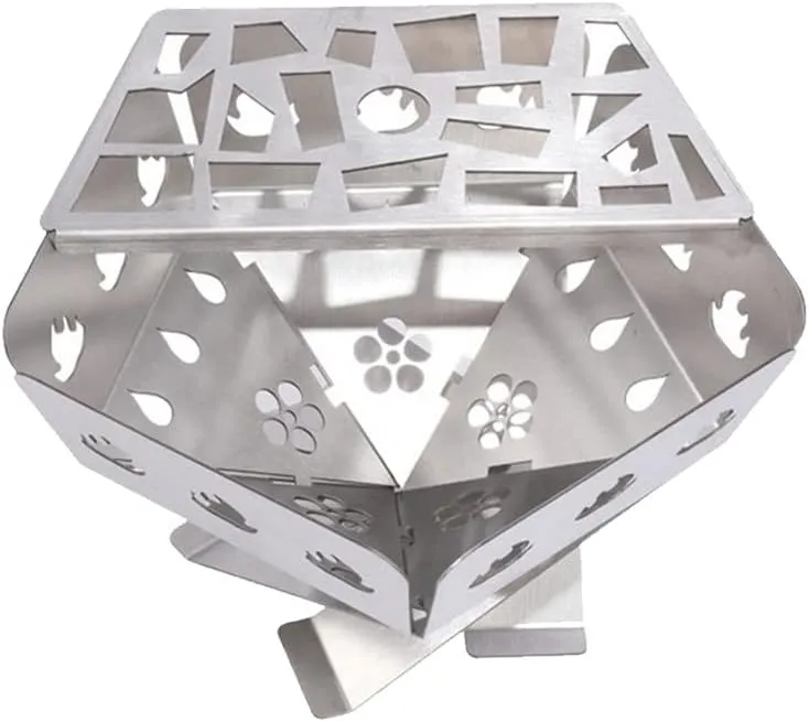 Outdoor Camping Pit Portable Folding Wood Stove For Hiking Backpacking Camping BBQ Grilling