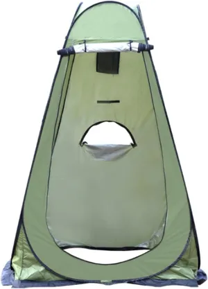 Outdoor Camping Tent Portable Shower Bath Changing Fitting Room Rain Camping Beach Privacy Toilet Tents with 3 Windows Change Clothes Tent (Color : 150CM Green, Size : 1)