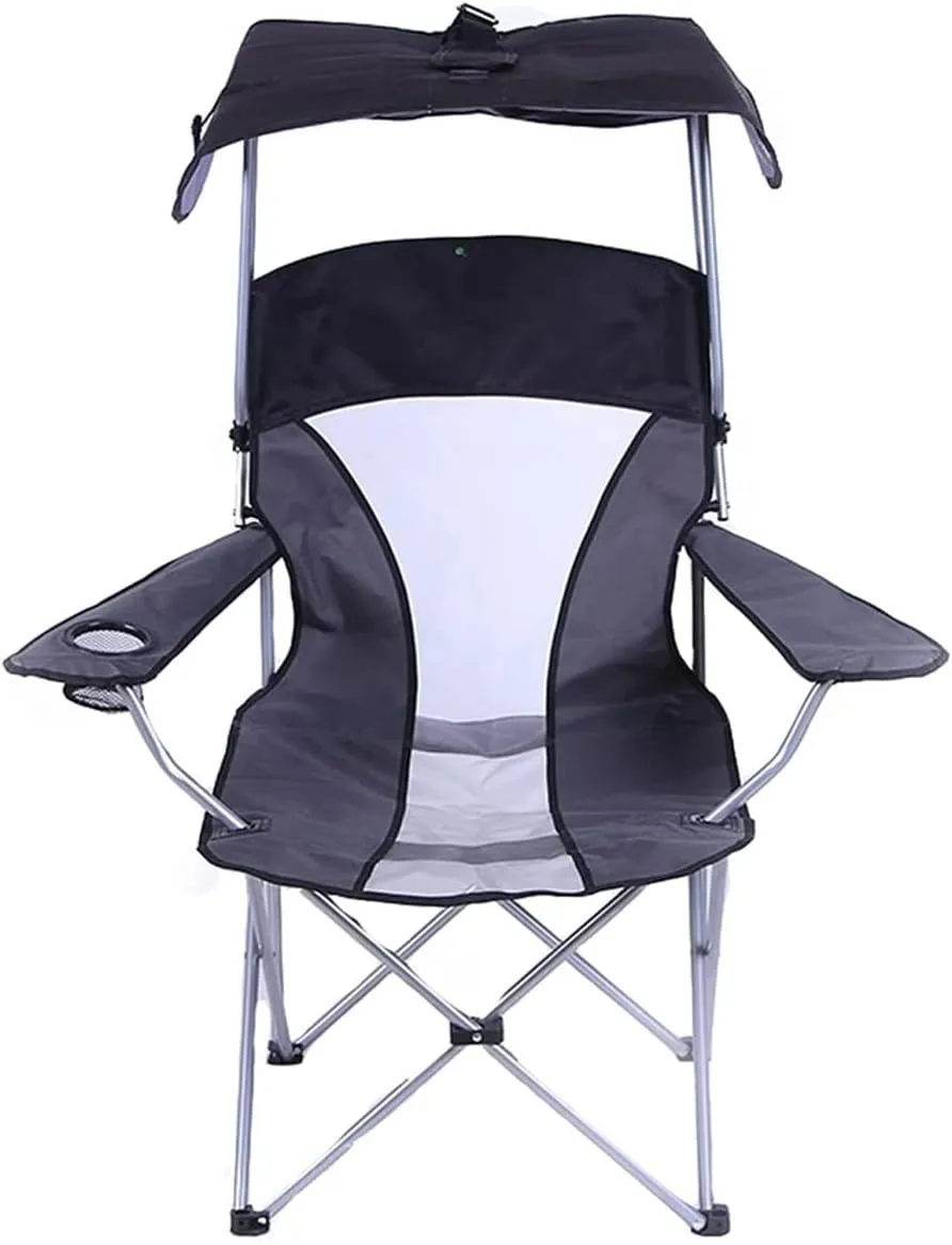 Outdoor Chair Folding Camping Portable Wild Fishing Mesh Canopy Shade Sunshade Seat with Armrest for Sunbathing On The Beach Foldable