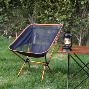 Outdoor Folding Beach Chair Moon Chair Aviation Aluminum Pipe Lazy Fishing Chair