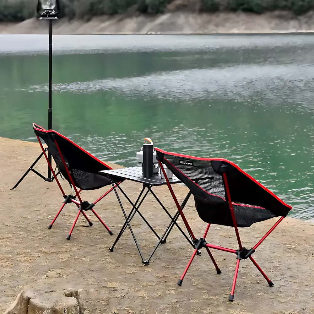 Outdoor Folding Beach Chair Moon Chair Aviation Aluminum Pipe Lazy Fishing Chair