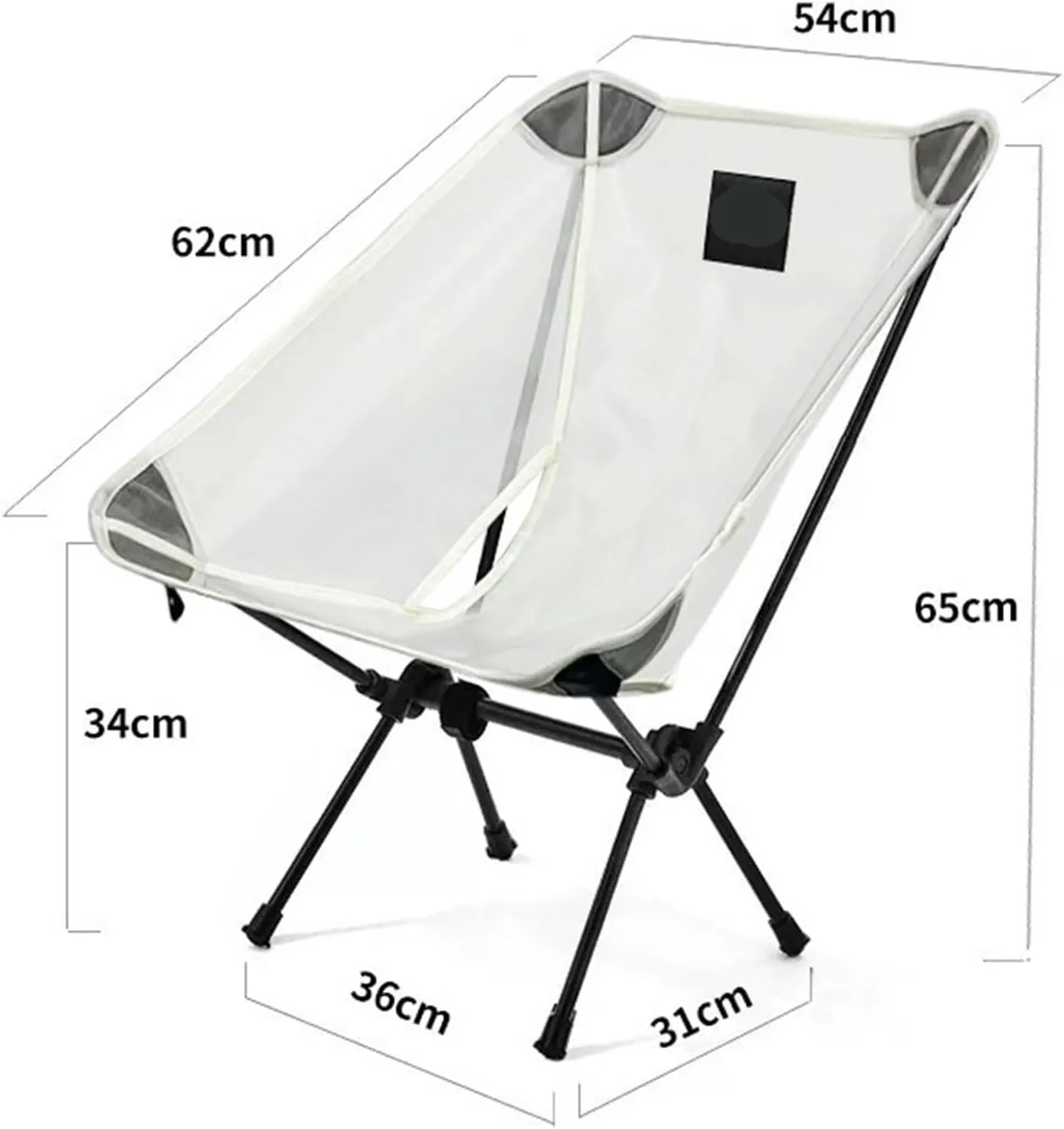 Outdoor Folding Chair Portable Camping Fishing Chair White Mesh Breathable Chair Surface