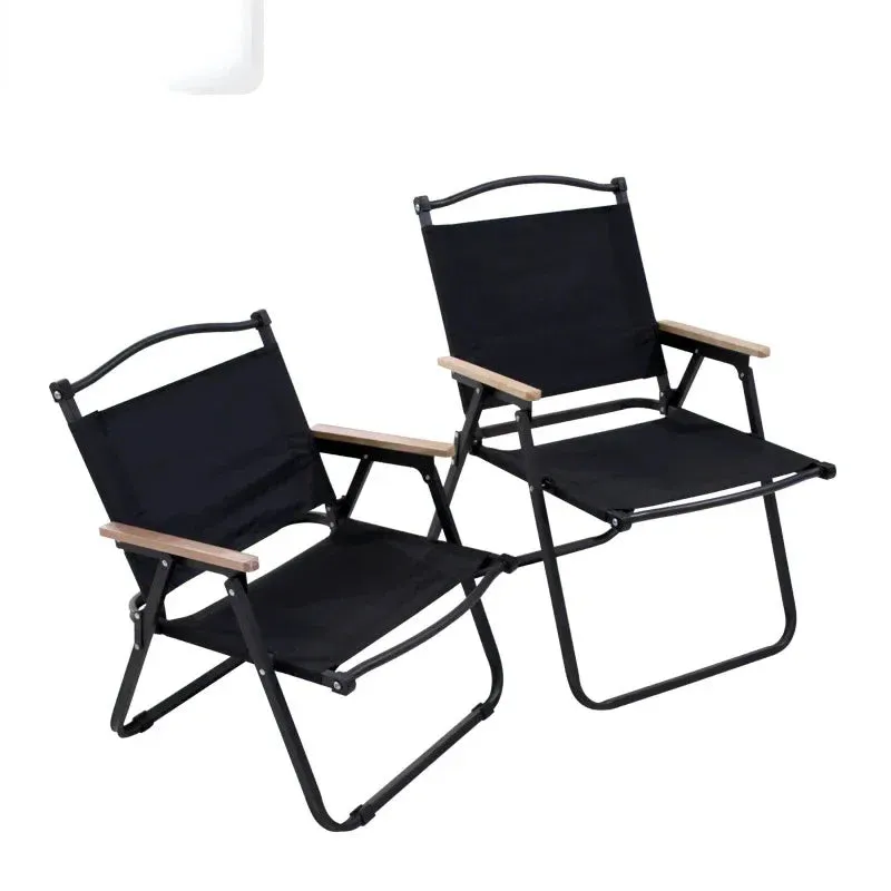 Outdoor Folding Wood Grain Portable Car Folding Chair Camping Picnic Chair
