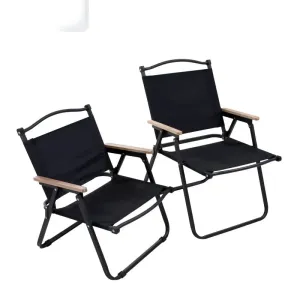 Outdoor Folding Wood Grain Portable Car Folding Chair Camping Picnic Chair