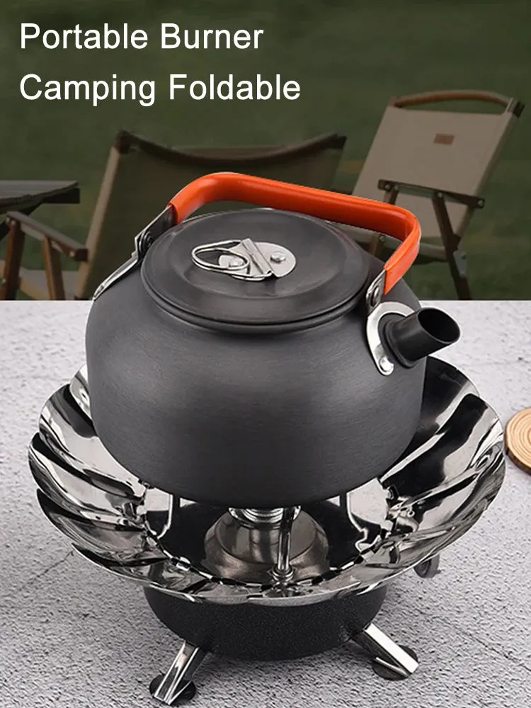 Outdoor Mini Square Stove Portable Folding Gas Stove Card Camping Cooking Utensil Ultra-Light Travel Cookware Hiking Equipment