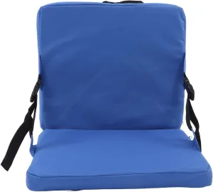 Outdoor Portable Folding Stadium Seat Cushion with Back Support Lightweight Padded Seat for Camping Concert, Blue