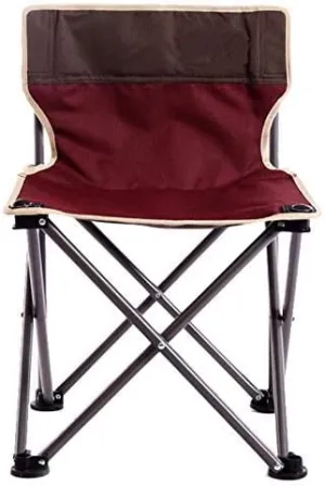 Outdoor Portable Leisure Folding Chair Thick Aluminum Fishing Chair Camping Beach Barbecue Chair Self-Driving Chair(Red)