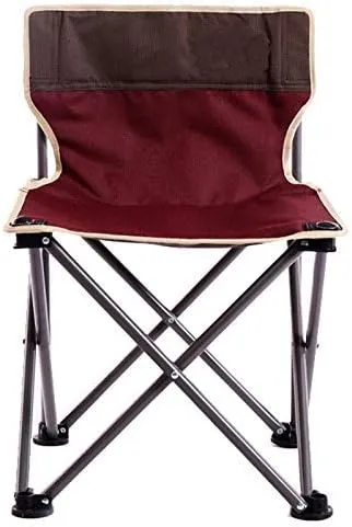 Outdoor Portable Leisure Folding Chair Thick Aluminum Fishing Chair Camping Beach Barbecue Chair Self-Driving Chair(Red)