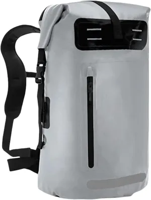 Outdoor PVC Waterproof Dry Backpack Water Floating Bag Roll Top Sack, Dry Backpack Waterproof Surfing Swimming Kayaking (Grey,55L)