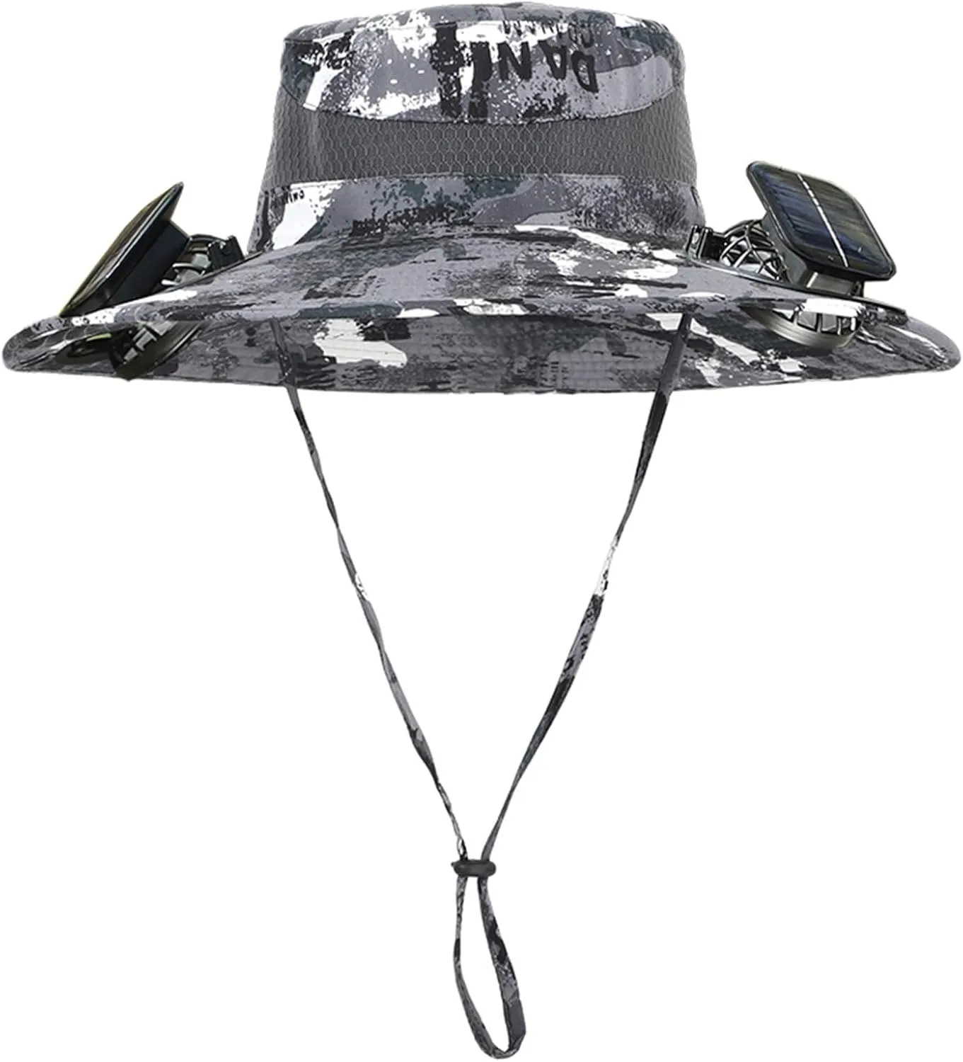 Outdoor Wide Brim Solar Fan Hat, Hat with Fans Solar Power, Removable & USB Charging Fan