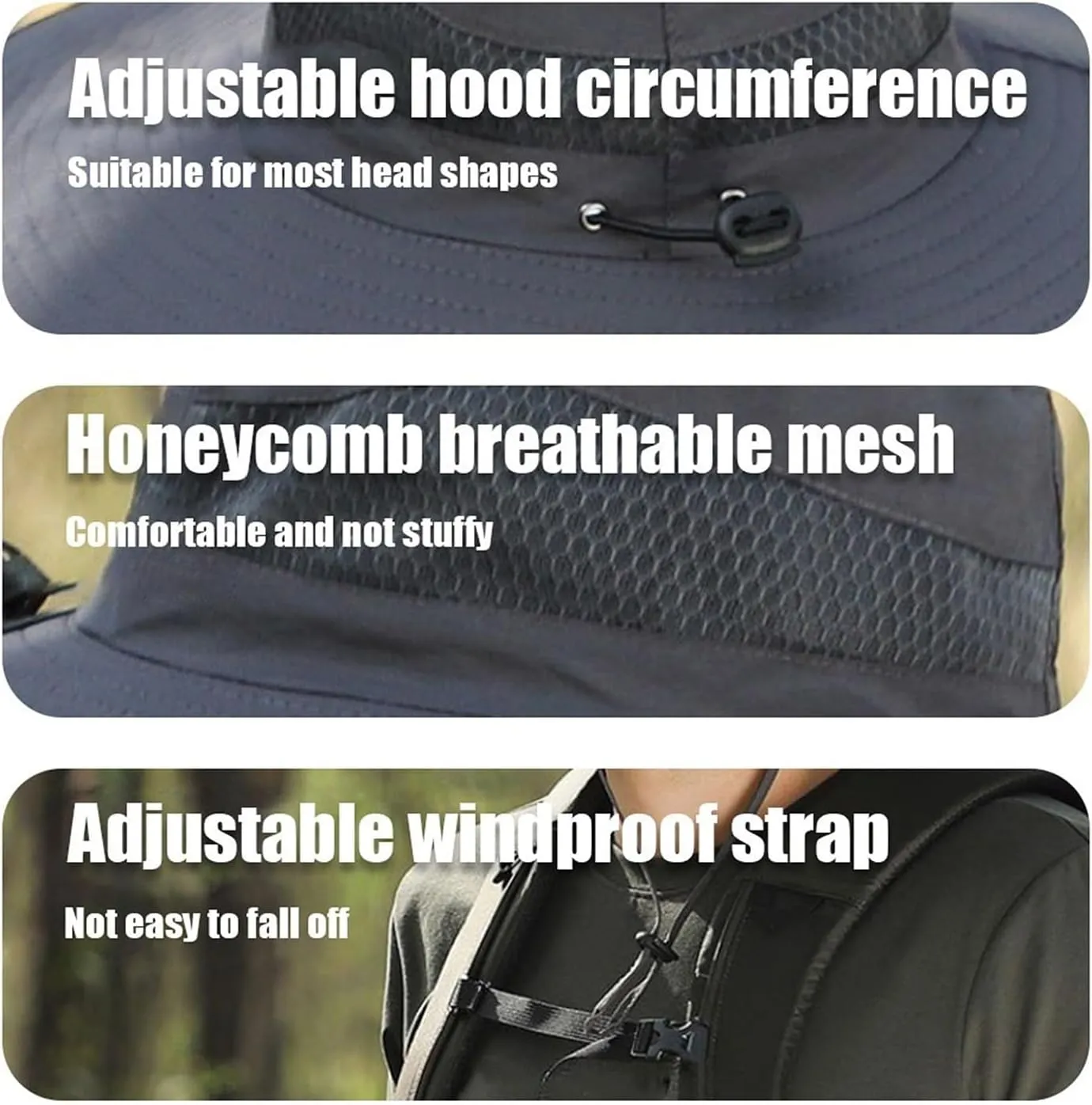 Outdoor Wide Brim Solar Fan Hat, Ultralight Beach Fishing Sun Hat 2 Fan USB Sombrero UPF 50  Con Ventilador for Men Women