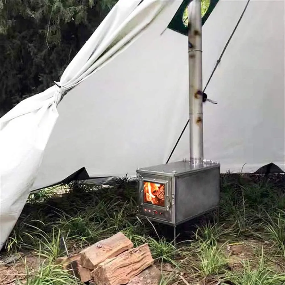 Outdoor Wood Burning Stove - Portable Detachable Wood Stove for Camping, Backpacking, Hiking - Includes Carry Bag - Emergency Survival Gear
