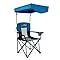 Oversized Camping Lounge Chair w/ Adjustable Shade Canopy for Outdoor Sports