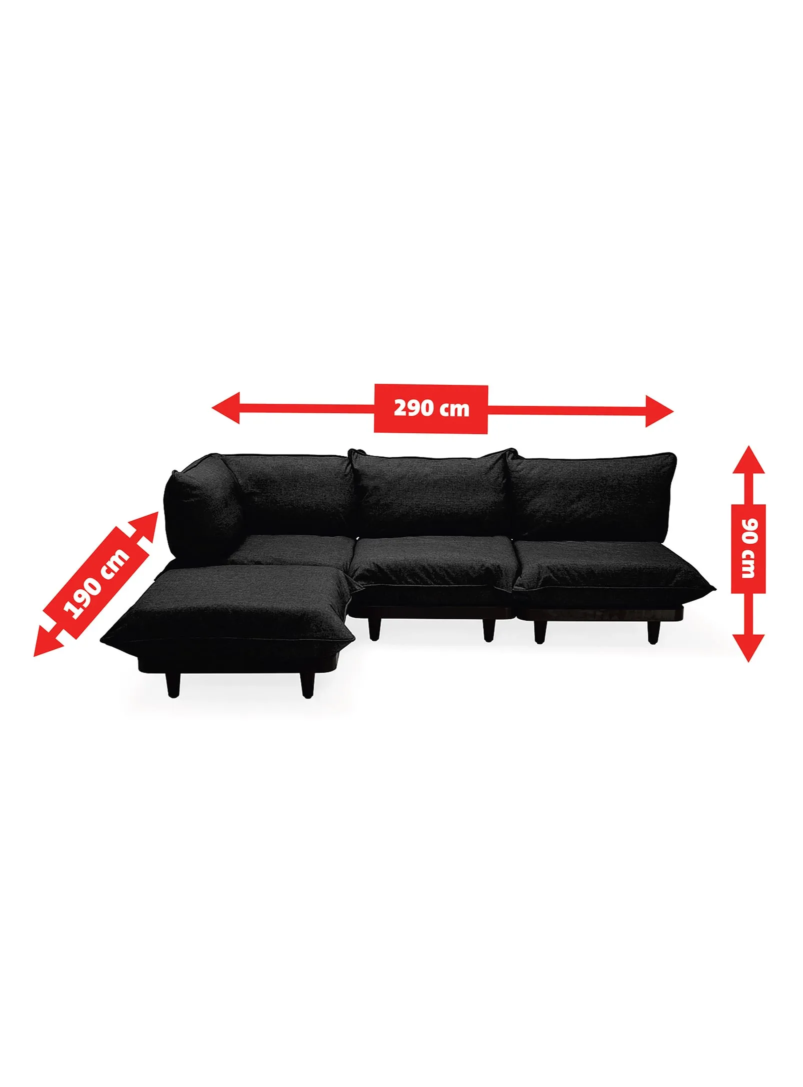 Paletti Lounger to 4-seater<p> Thunder Grey