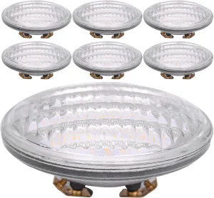 PAR36 LED 12 Watt Light Bulb Outdoor Garden Landscape Lighting Low Voltage 12V AC DC AR111 G53 Spot Lighting Accenture IP65 Flood Lamp 3000k Warm White 12 Volt Indoor Olympic Pool Lights Value 6 Pack